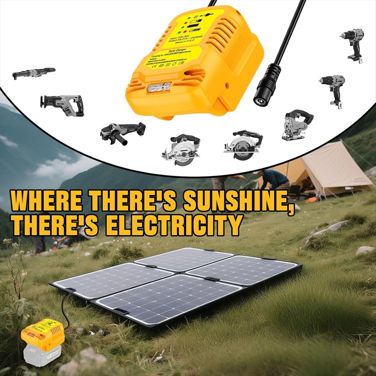 Dewalt 20V/60V Pil için Güneş  - Solar Emergency Charger incelemesi ve fiyatı