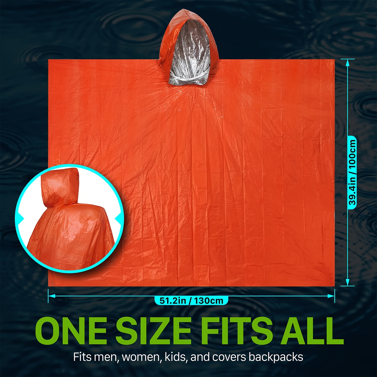 9 Parça Acil Durum Hayatta Kal - Emergency Poncho Rain incelemesi ve fiyatı